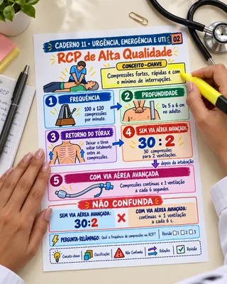 Pessoa marcando uma página impressa